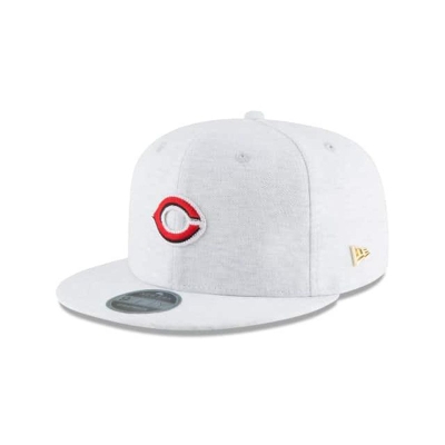 Grey Cincinnati Reds Hat - New Era MLB Micro Stitch 9FIFTY Snapback Caps USA8025973